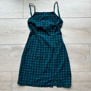 Urban Outfitters plaid green dress XS